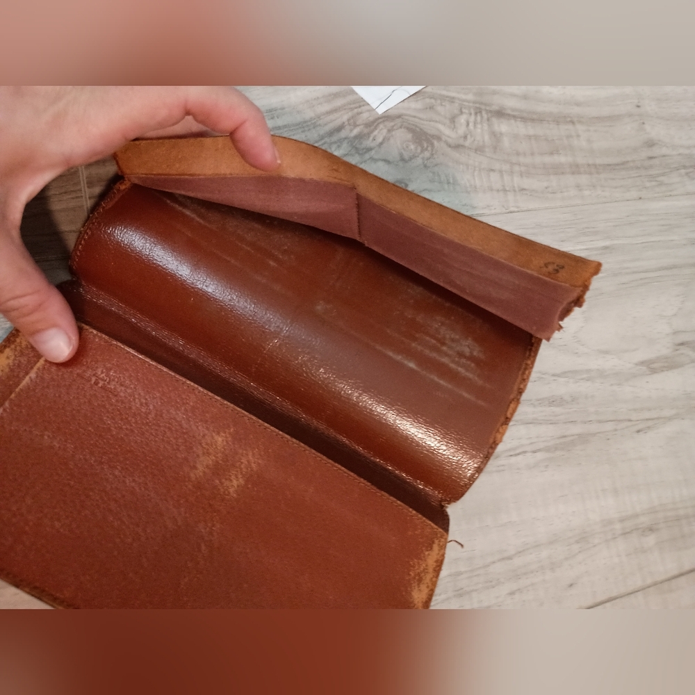 Louis Vuitton Brown Monogram Wallet with Gold Accents - Picture 6 of 11